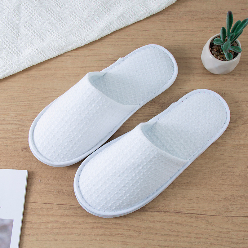 Kids Indoor Outdoor Slippers - 5Pairs/Lot White Waffle Disposable Slippers Men