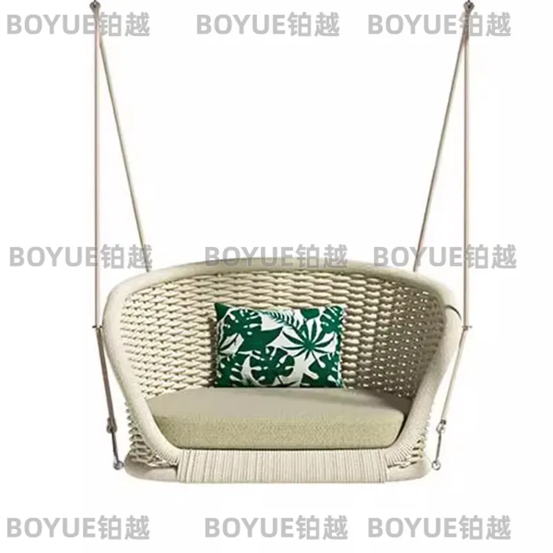 Kids Outdoor Hanging Chair - Rattan Hanging Swing Chair for Outdoor