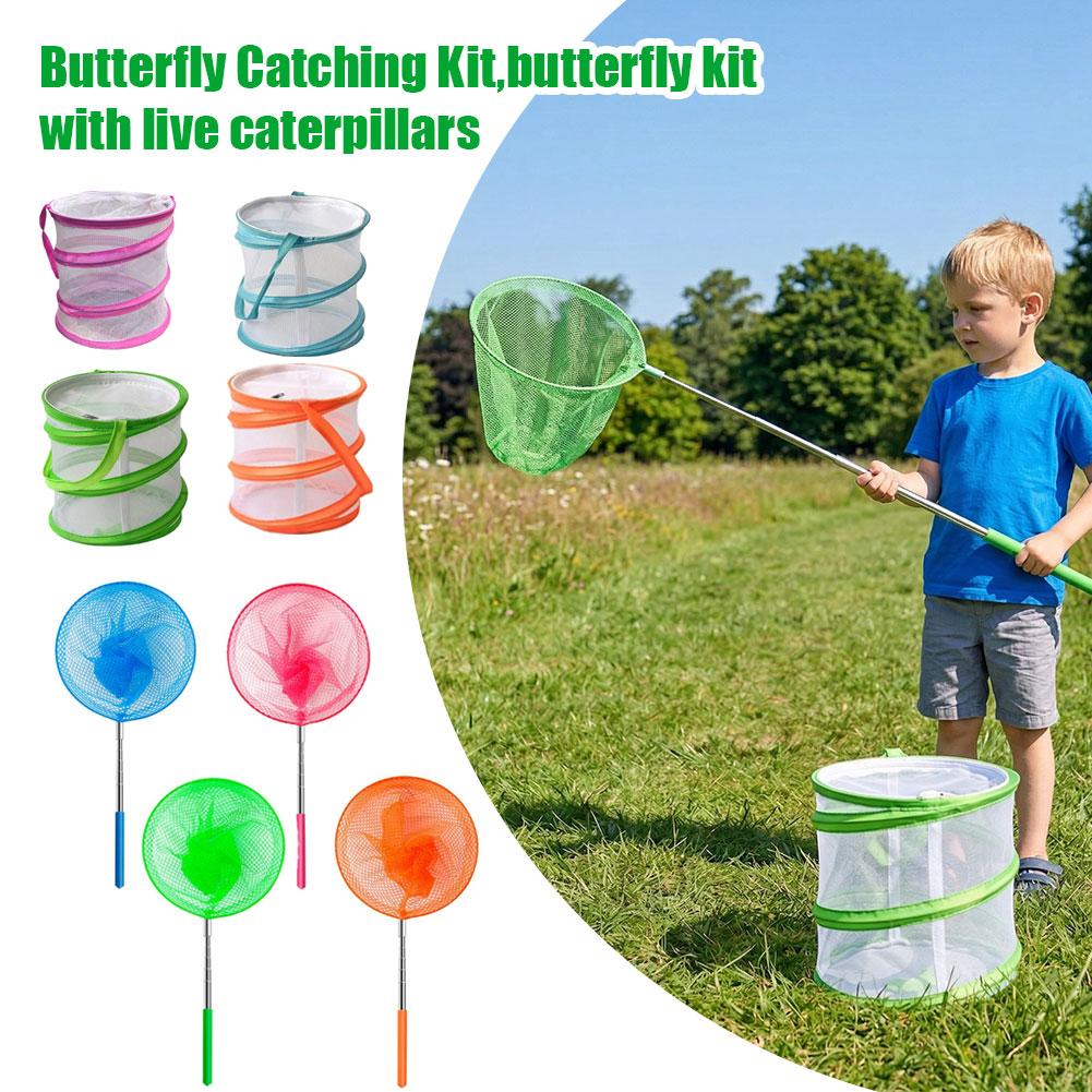Kids Outdoor Education - Kids Butterfly Catching Kit Foldable Mesh