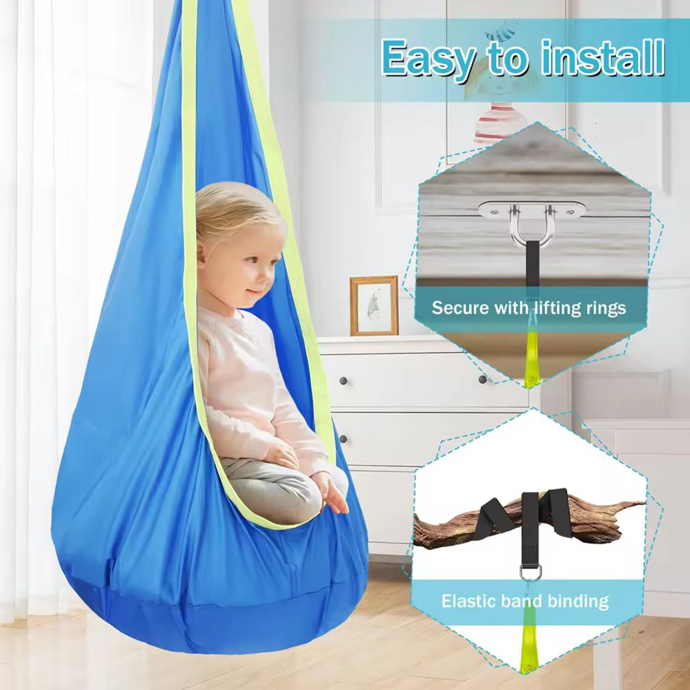 Kids Pod Swing Seat Nylon Hang - огляд і ціна Kids Outdoor Hanging Chair