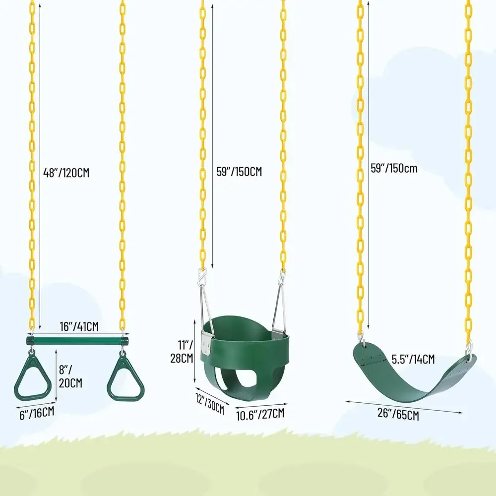Outdoor Combo Swing Set with R - огляд і ціна Kids Outdoor Swing Set