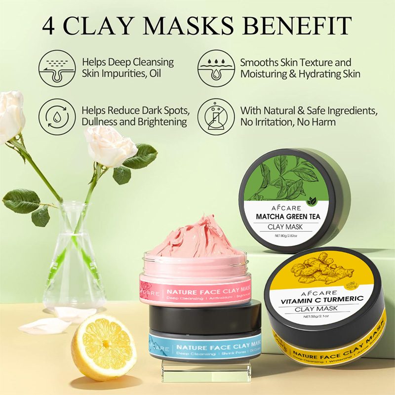 4 Pcs Clay Facial Mask Set Tur - огляд і ціна Muddy Puddle Suit