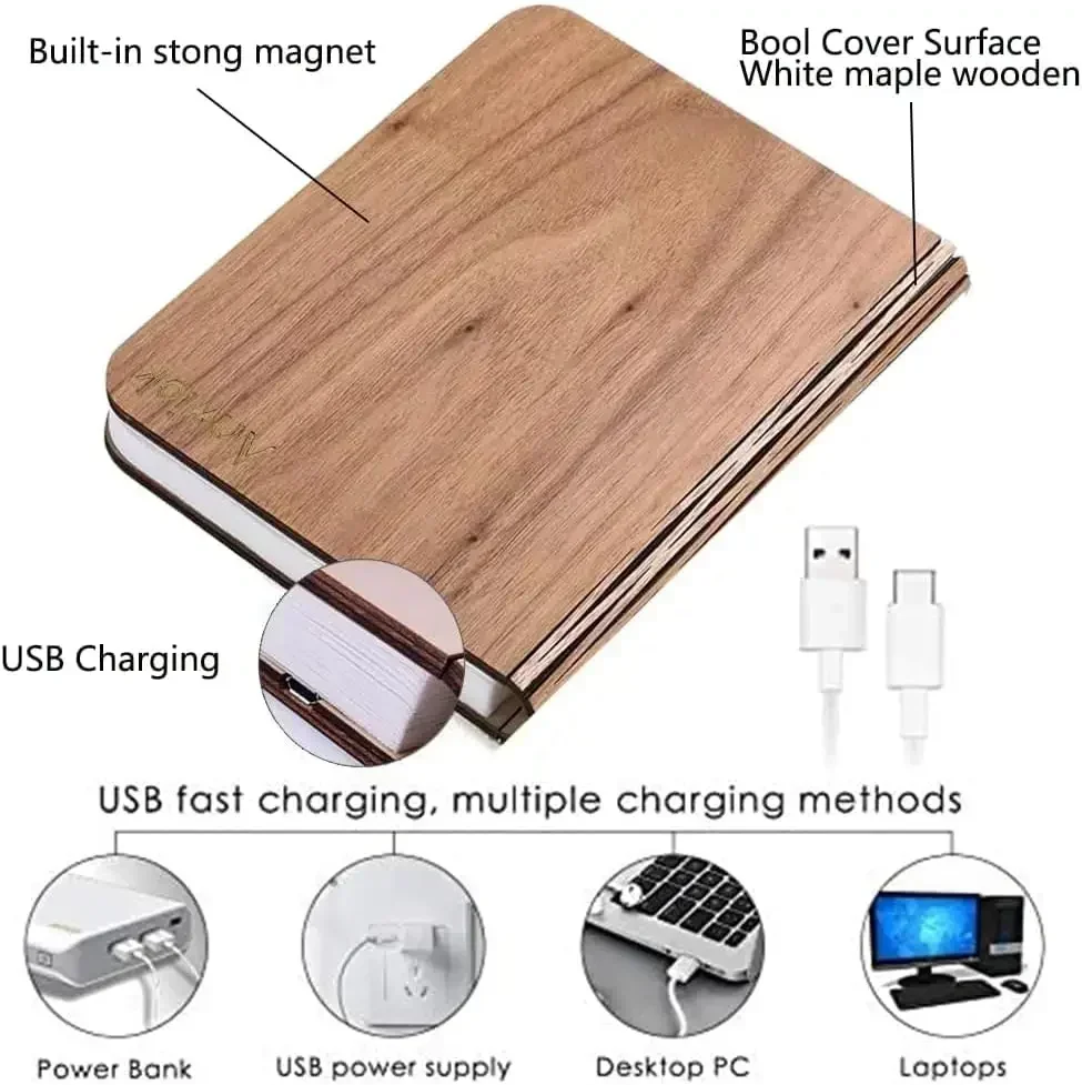 3D Book Light Folding Wooden C - огляд і ціна Kids Outdoor Wooden Table