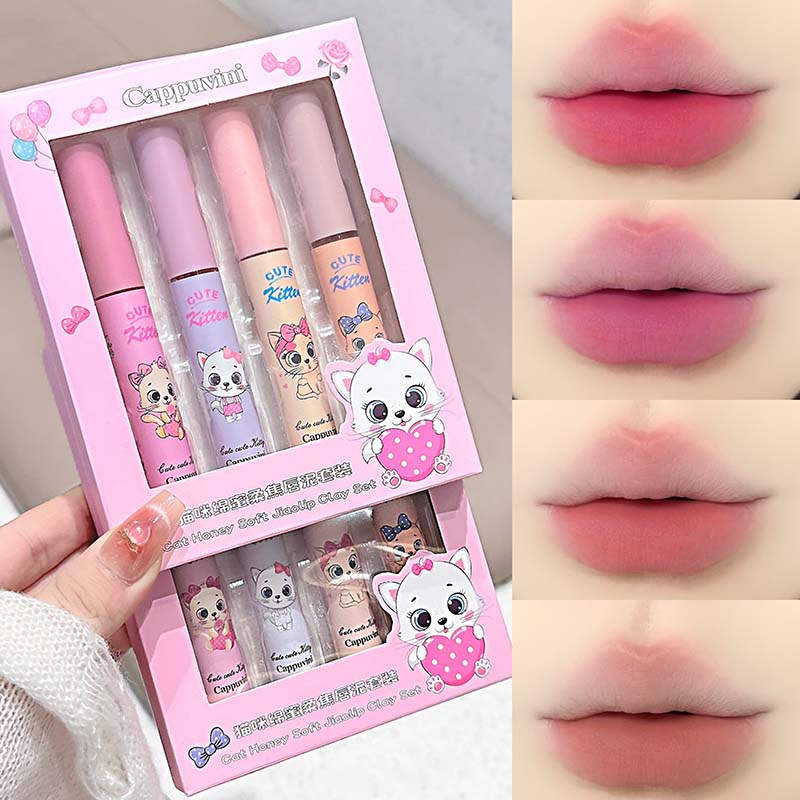4-Pack Pink Cat Mist Lip Mud S - огляд і ціна Muddy Puddle Suit