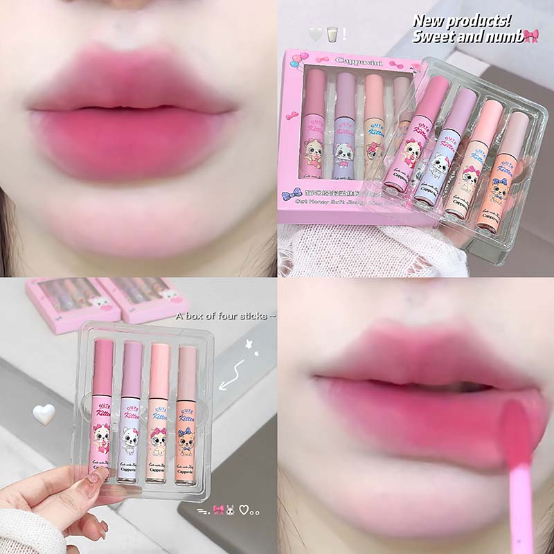 4-Pack Pink Cat Mist Lip Mud S - огляд і ціна Muddy Puddle Suit