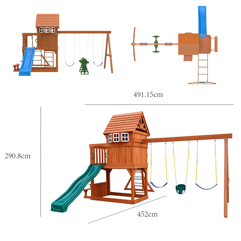 Large Outdoor Amusement Equipm - огляд і ціна Kids Outdoor Swing Set