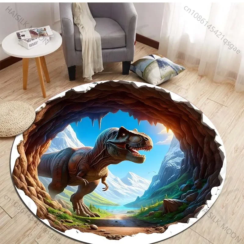 HD 3D Dinosaur Print Round Rug - огляд і ціна Kids Outdoor Area