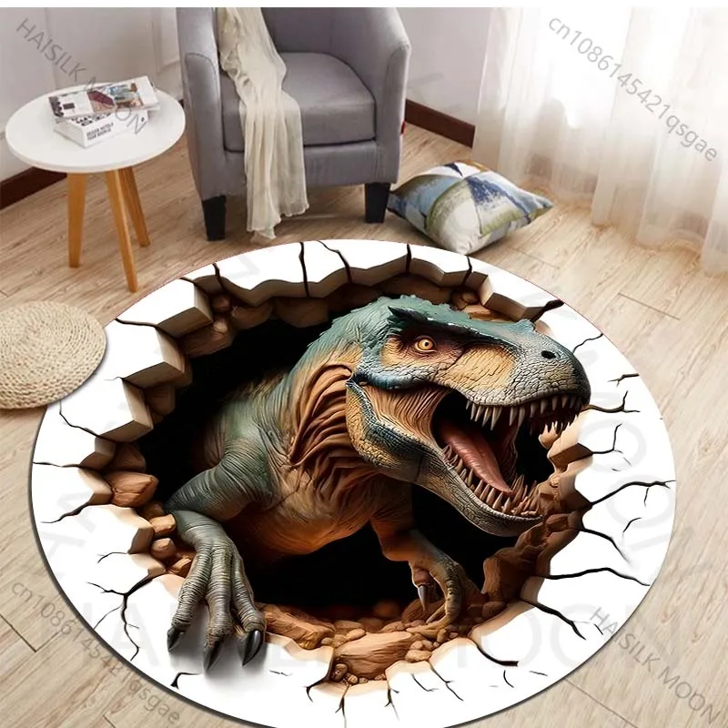 HD 3D Dinosaur Print Round Rug - огляд і ціна Kids Outdoor Area