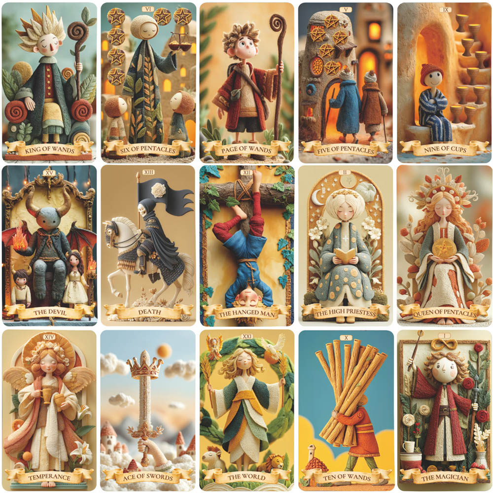 78 Tarot Cards Set, 13x8 Cm Th - огляд і ціна Muddy Puddle Suit