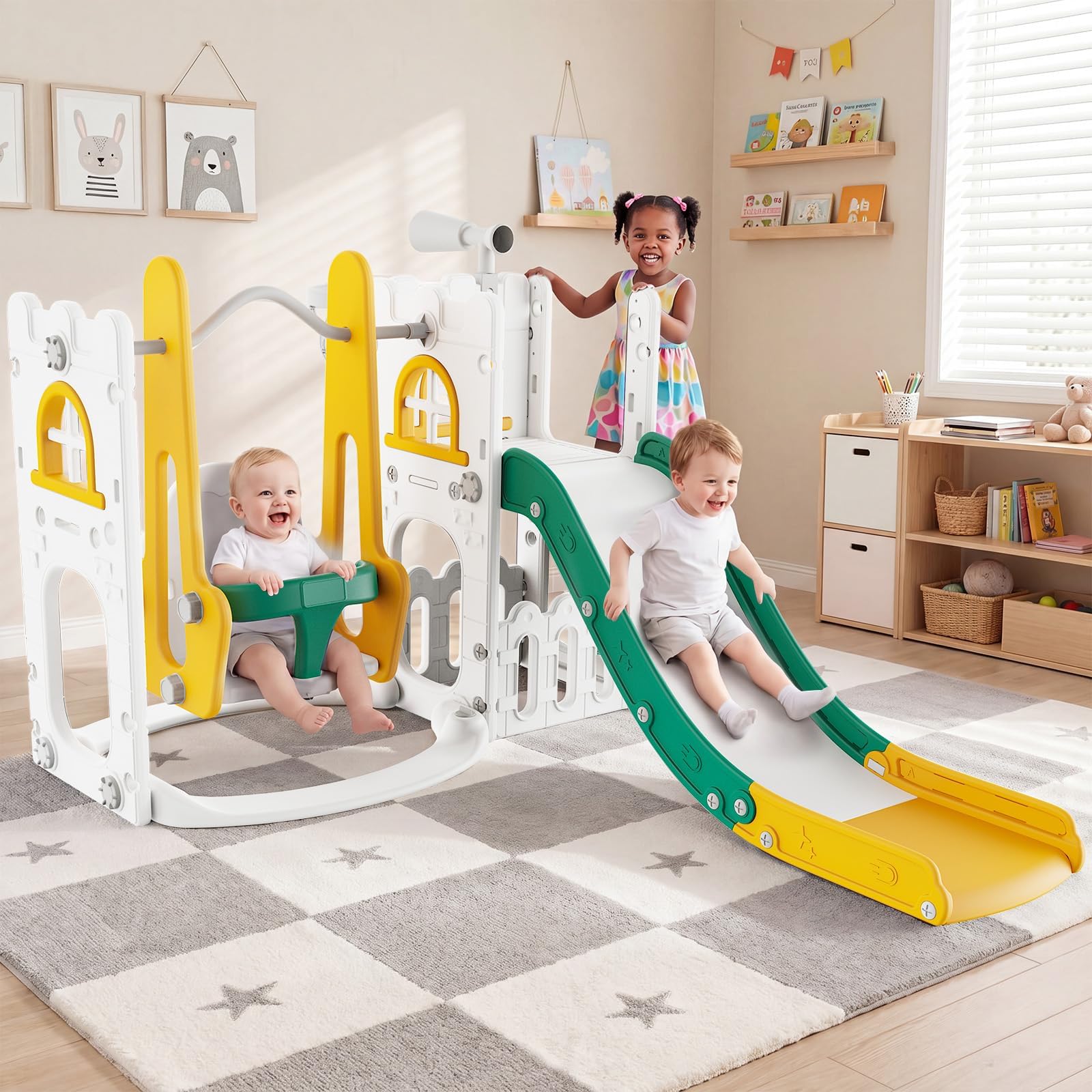 7 in 1 Toddler Slide And Swing - огляд і ціна Kids Outdoor Swing Set