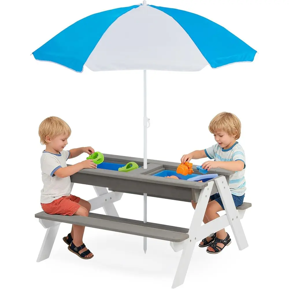 Convertible 3-in-1 Wooden Picn - огляд і ціна Kids Outdoor Wooden Table
