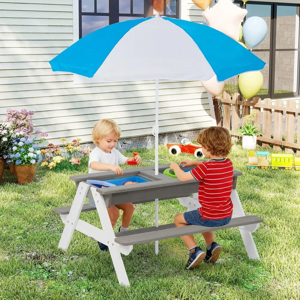 Convertible 3-in-1 Wooden Picn - огляд і ціна Kids Outdoor Wooden Table