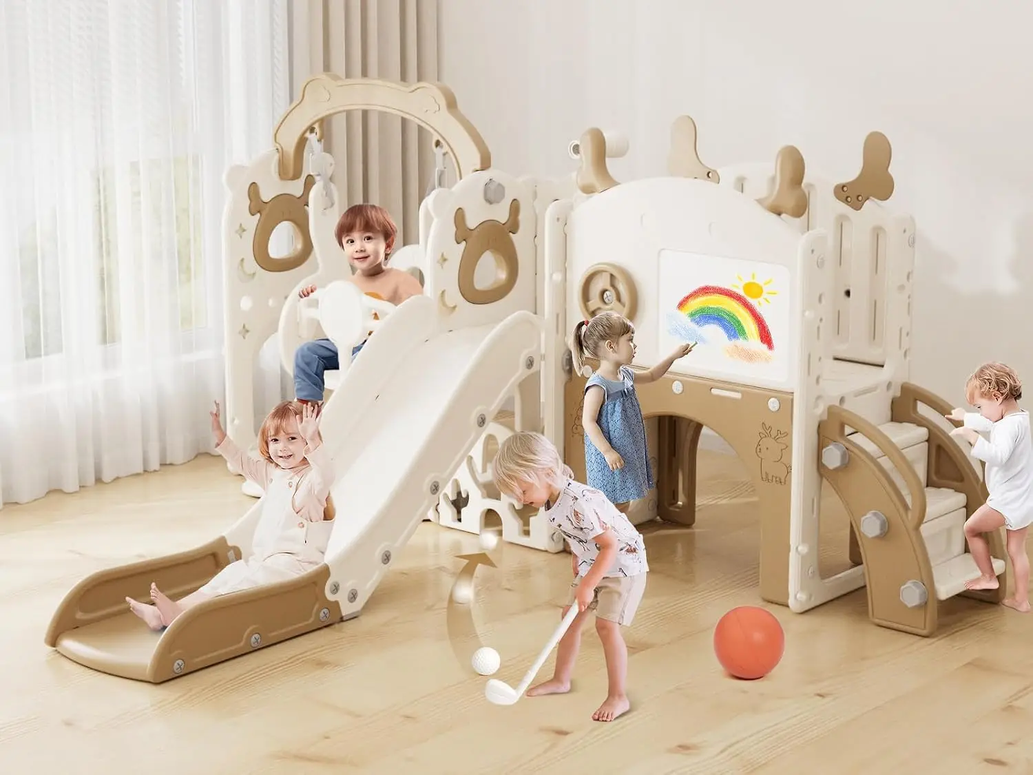 13-in-1 Toddler Slide and Swin - огляд і ціна Kids Outdoor Swing Set