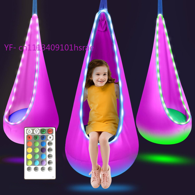 Glowing LED Inflatable Hammock - огляд і ціна Kids Outdoor Hanging Chair