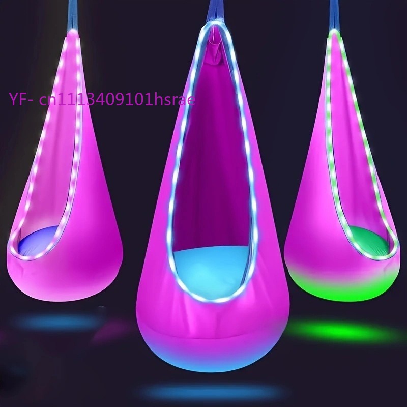 Glowing LED Inflatable Hammock - огляд і ціна Kids Outdoor Hanging Chair