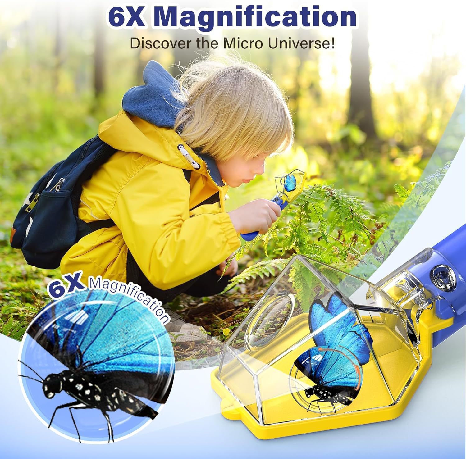 6X Magnifier Kids Bug Catcher, - огляд і ціна Kids Outdoor Education